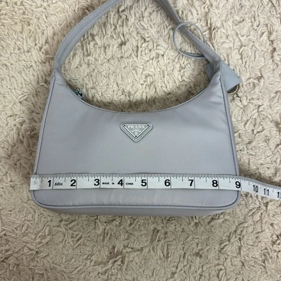 Prada Re-Edition 2000 Re-Nylon Mini Bag Cornflower Silver-tone - Picture 11 of 16